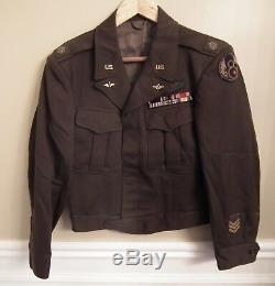 Us Ww2 /wwii Army Air Forces Usaaf Ike Jacket Lt Col Bullion 8th Air Force Patch