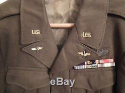 Us Ww2 /wwii Army Air Forces Usaaf Ike Jacket Lt Col Bullion 8th Air Force Patch