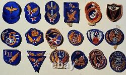 Us Wwii Army Air Force Original War Time Embroidered Set Of 18 Aaf Patches