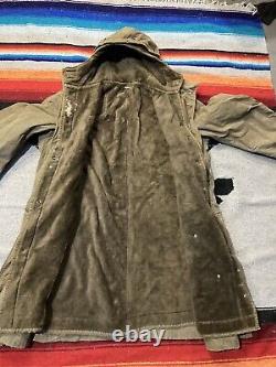 VINTAGE 40s Parka Jacket WWII 1940s US ARMY AIR FORCE Flight Coat Fur Line
