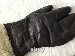 VINTAGE Leather Fleece Flying Mittens U. S. ARMY AIR FORCE LARGE WWII WW2 USAF