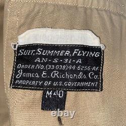 VINTAGE WWII ARMY AIR FORCES NOVELTY FLIGHT SUIT SUMMER Flying AN-S-31-A SZ 40