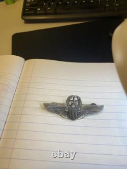 VINTAGE WWII US Army Air Force Command 3 Pilot Wings Marked Sterling