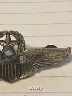 VINTAGE WWII US Army Air Force Command 3 Pilot Wings Marked Sterling