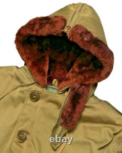 VTG 1940'S WWII USAF US Army Air Forces Type B-9 Winter Parka Bomber Jacket