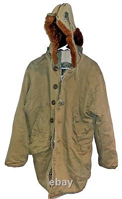 VTG 1940'S WWII USAF US Army Air Forces Type B-9 Winter Parka Bomber Jacket
