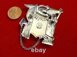 VTG 40s STERLING SILVER WWII ARMY AIR CORPS PATRIOTIC SWEETHEART PIN BROOCH
