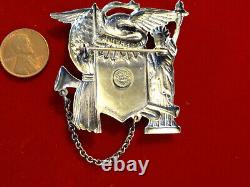 VTG 40s STERLING SILVER WWII ARMY AIR CORPS PATRIOTIC SWEETHEART PIN BROOCH