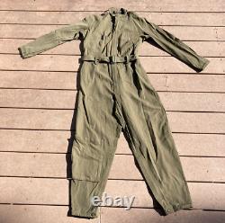 VTG AIR FORCE Jumpsuit 36 A-4 Gaberdine Pilot Flight Suit US ARMY WWII USA 1940s