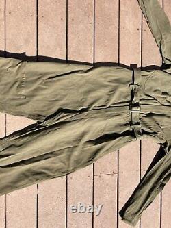 VTG AIR FORCE Jumpsuit 36 A-4 Gaberdine Pilot Flight Suit US ARMY WWII USA 1940s