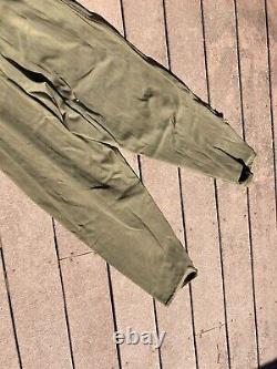 VTG AIR FORCE Jumpsuit 36 A-4 Gaberdine Pilot Flight Suit US ARMY WWII USA 1940s