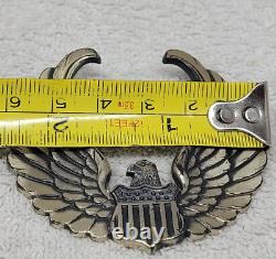 VTG Authentic WW II ARMY AIR FORCE FLIGHT INSTRUCTOR STERLING HAT BADGE RARE