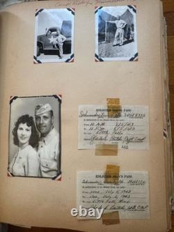 VTG WW2 ERA ARMY AIR FORCE SOLDIER 1943 SCRAP BOOK With PHOTOS HARRY TRUMAN LETTER