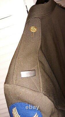 VTG WWII 1945 US Army Air Force Officers Dress Military Uniform Mens Jacket Sm