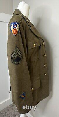 VTG WWII Dress Uniform 9th Army Air Corps Jacket/Pants 1940s Military Army USA