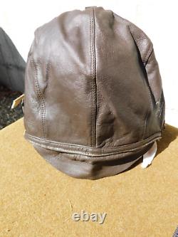 VTG. WWII US Army Air Force Pilot's Flying LEATHER Helmet, COMPLETE, XLNT CONDITION