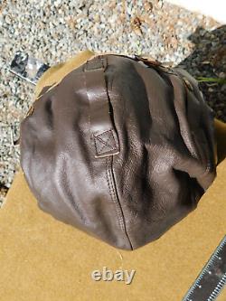 VTG. WWII US Army Air Force Pilot's Flying LEATHER Helmet, COMPLETE, XLNT CONDITION