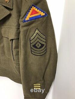 VTG WWII two pocket 1st Army Air Corps Ike Jacket E-8 FSGT 36R uniform top