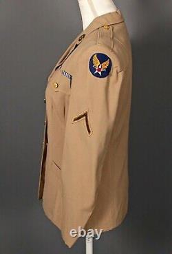 VTG Womens WW2 US Army Air Force WAC Officer's Uniform Jacket Sz 14 S 1940s WWII