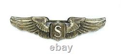 Very Rare WWII Amico Sterling U. S. Army Air Corps Service Pilot 2 Wing AAC AAF