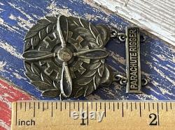 Very Rare WWII US Army Air Force PARACHUTE RIGGER Technician Badge STERLING