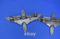 Very Rare WWII Walter Lampl Sterling Silver Army Air Corps Collar Insignia Wings