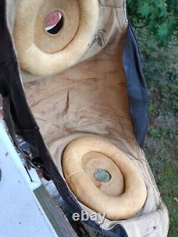 Vint. WWII US Army Air Force A-11 Leather Flight Helmet 3189 Size Medium