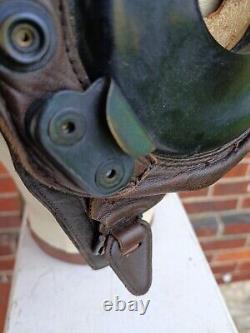 Vint. WWII US Army Air Force A-11 Leather Flight Helmet 3189 Size Medium