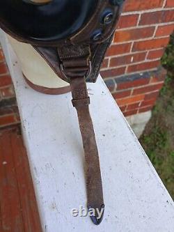 Vint. WWII US Army Air Force A-11 Leather Flight Helmet 3189 Size Medium