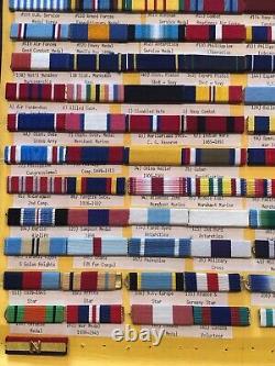 Vintage 144 Wwi Wwii Us Military Ribbons Army Air Force Navy Coast Guard Dsc