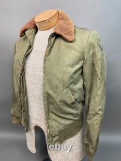 Vintage 1940's USAF B-15 Type Flight Jacket Canvas WW2 WWII Army Air Force