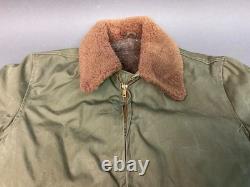Vintage 1940's USAF B-15 Type Flight Jacket Canvas WW2 WWII Army Air Force