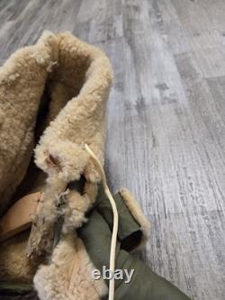 Vintage 1940's WWII US Army Air Force Type B-11 Parka Fur Jacket Coat Men's 36