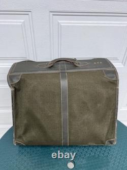 Vintage 1940s Army Air Corps B-4 Flight Bag Original DPS Monogram + Hanger
