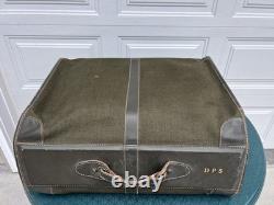 Vintage 1940s Army Air Corps B-4 Flight Bag Original DPS Monogram + Hanger
