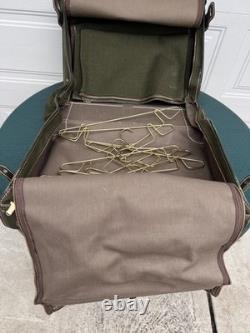 Vintage 1940s Army Air Corps B-4 Flight Bag Original DPS Monogram + Hanger