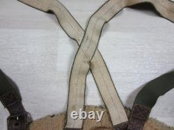 Vintage 1940s WWII Bomber Crew B-1 USAAF Flight Pants Trousers Leather Sheepskin