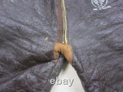 Vintage 1940s WWII Bomber Crew B-1 USAAF Flight Pants Trousers Leather Sheepskin