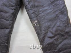 Vintage 1940s WWII Bomber Crew B-1 USAAF Flight Pants Trousers Leather Sheepskin