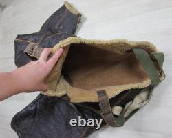 Vintage 1940s WWII Bomber Crew B-1 USAAF Flight Pants Trousers Leather Sheepskin