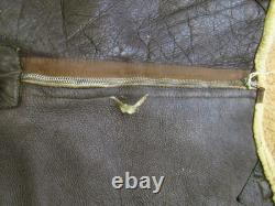Vintage 1940s WWII US ARMY AIR FORCES TYPE B-1 SHEARLING LINED LEATHER BIB PANTS