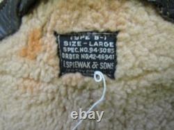 Vintage 1940s WWII US ARMY AIR FORCES TYPE B-1 SHEARLING LINED LEATHER BIB PANTS