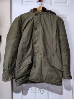 Vintage 1940s WWII US Army Air Forces B-9 Flight Parka Fur Hood USA Made