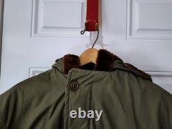 Vintage 1940s WWII US Army Air Forces B-9 Flight Parka Fur Hood USA Made