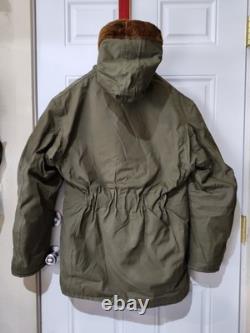Vintage 1940s WWII US Army Air Forces B-9 Flight Parka Fur Hood USA Made