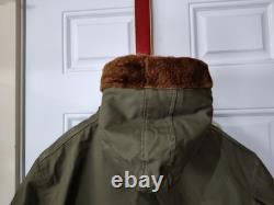 Vintage 1940s WWII US Army Air Forces B-9 Flight Parka Fur Hood USA Made