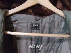 Vintage 1940s WWII US Army Air Forces B-9 Flight Parka Fur Hood USA Made