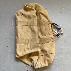 Vintage 1940s WWII US Army Air Forces Parachute Canvas Military Stencil Zip Bag