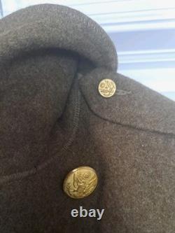 Vintage 1942 WW2 US USAAF 8th Army Air Force Wool Coat, Pants & Cap- LOOK