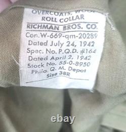 Vintage 1942 WW2 US USAAF 8th Army Air Force Wool Coat, Pants & Cap- LOOK